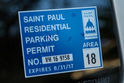 St Paul Residential Parking Permit 2