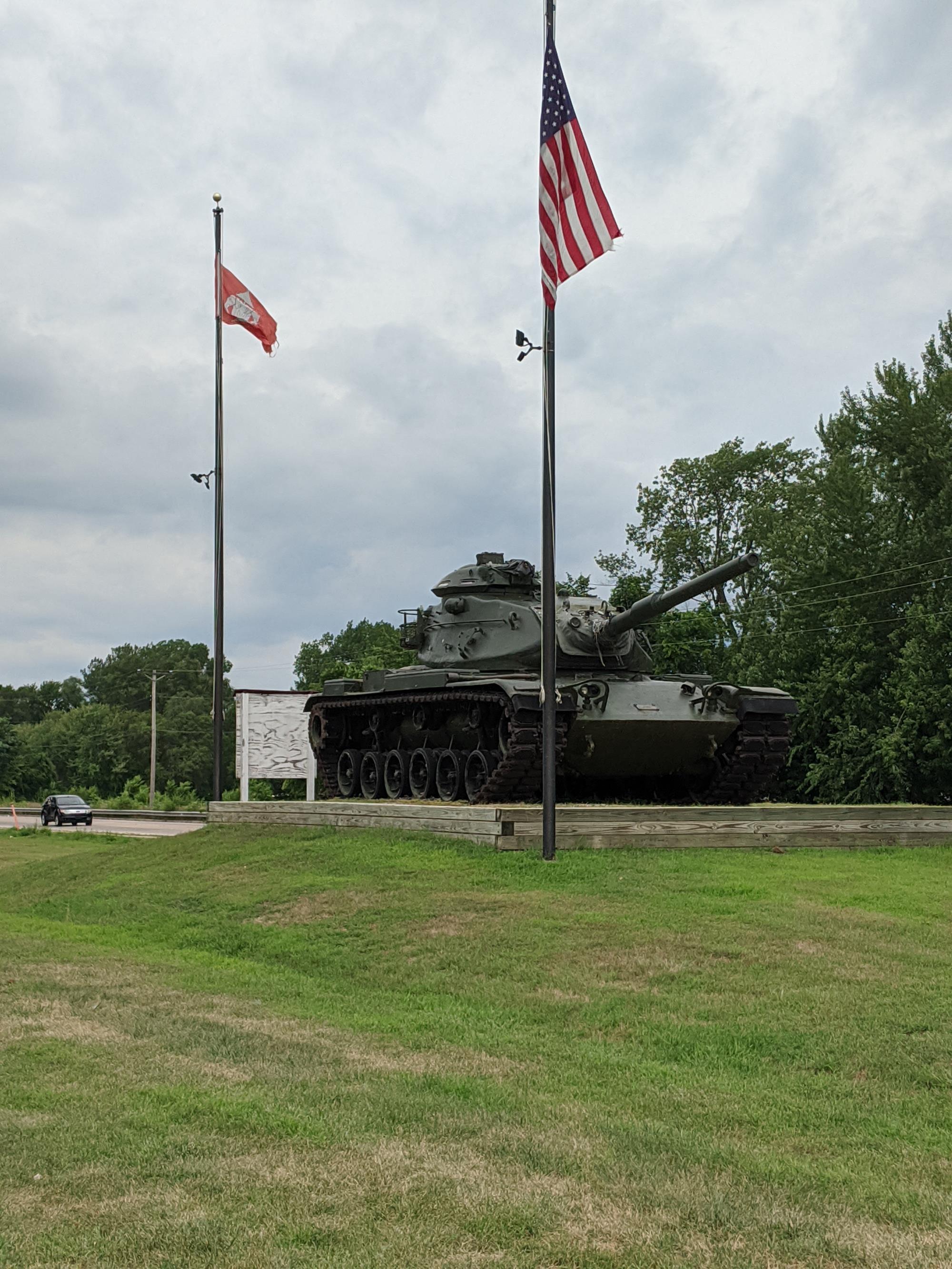 Veterans Tank & Flags