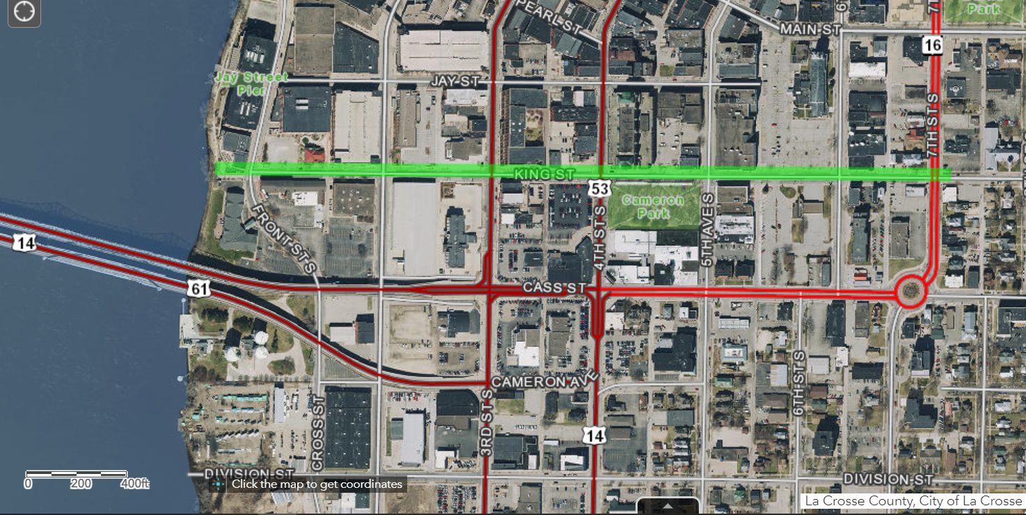 King St Greenway Map