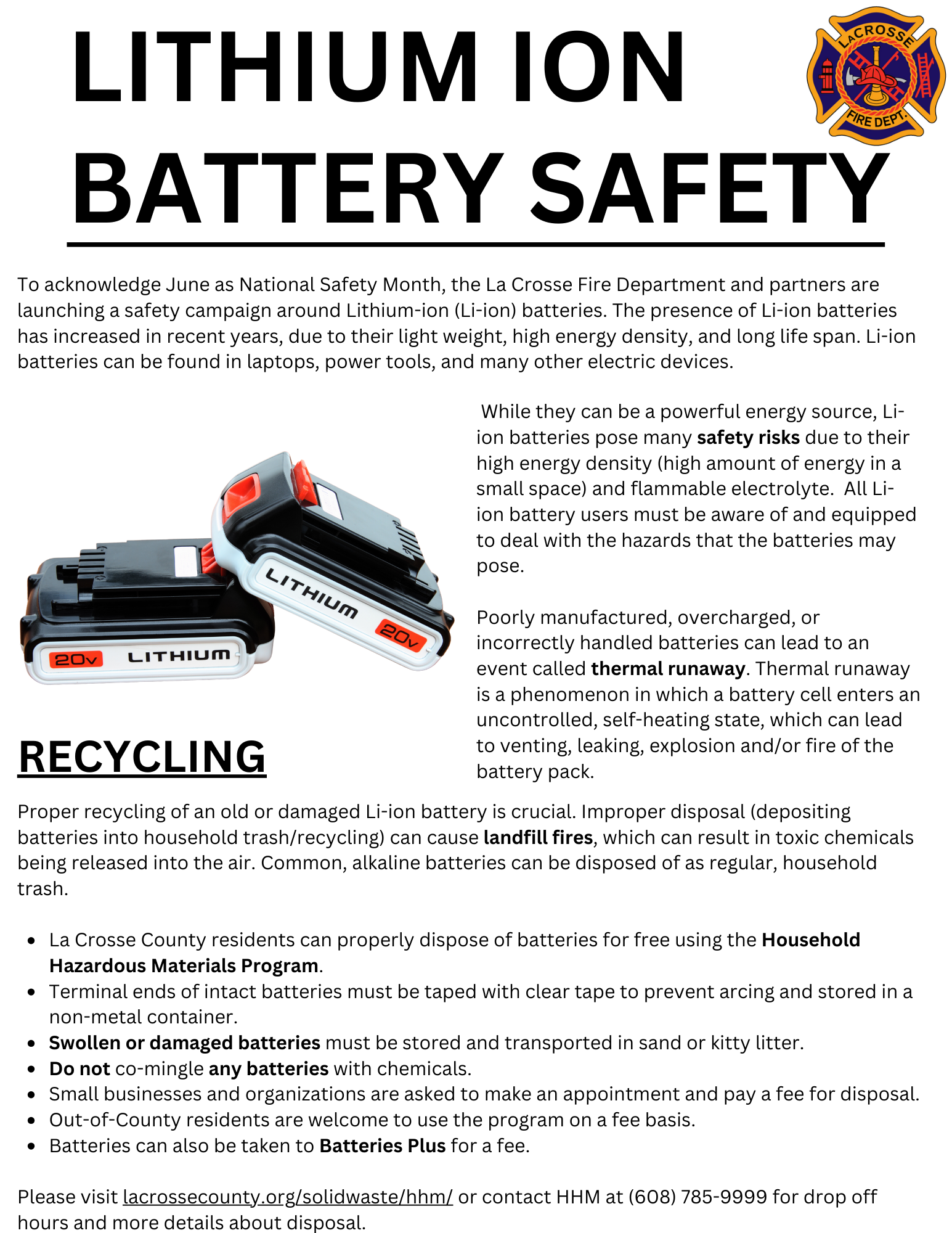 Final Lithium Ion Battery Safety Flyer pg 1