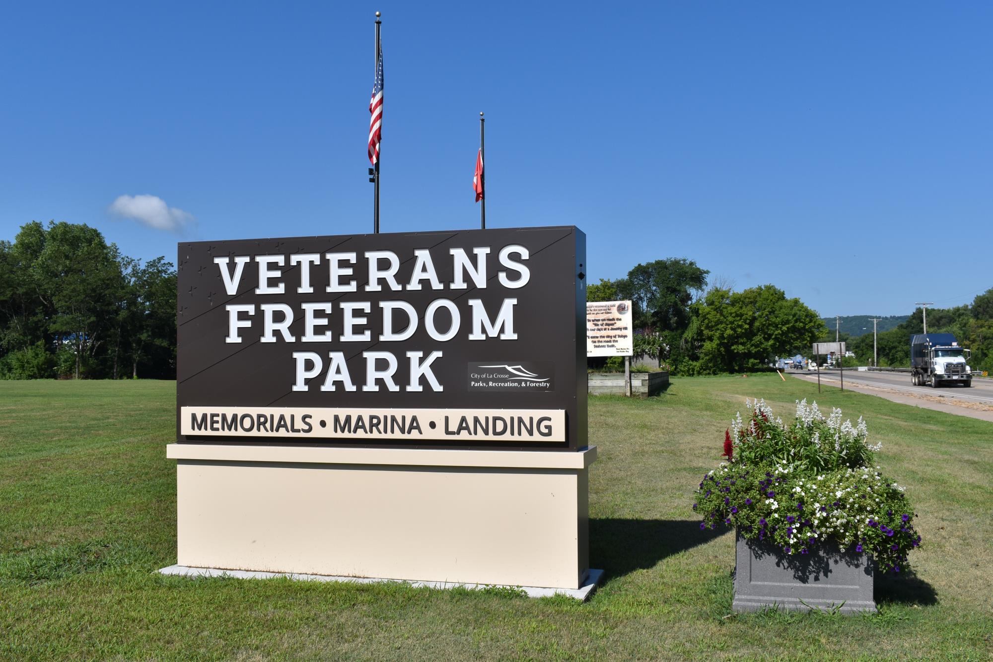 Veterans Freedom Park sign